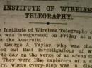 In 1910, the <em>Sydney Morning Herald</em> reported on the first meeting of the Institute of Wireless Telegraphy of Australia -- later, the Wireless Institute of Austraila (WIA).
 